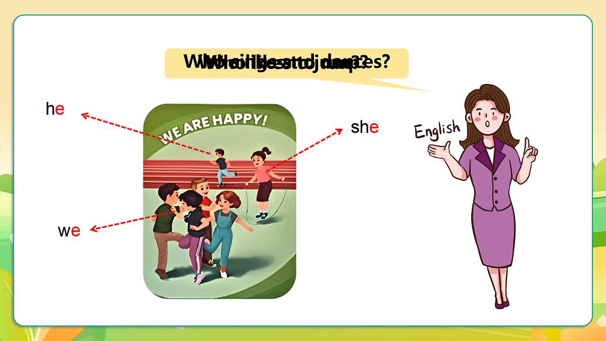人教版(PEP)英语三下Unit2 My words and actions Part A let's spell 课件第6页
