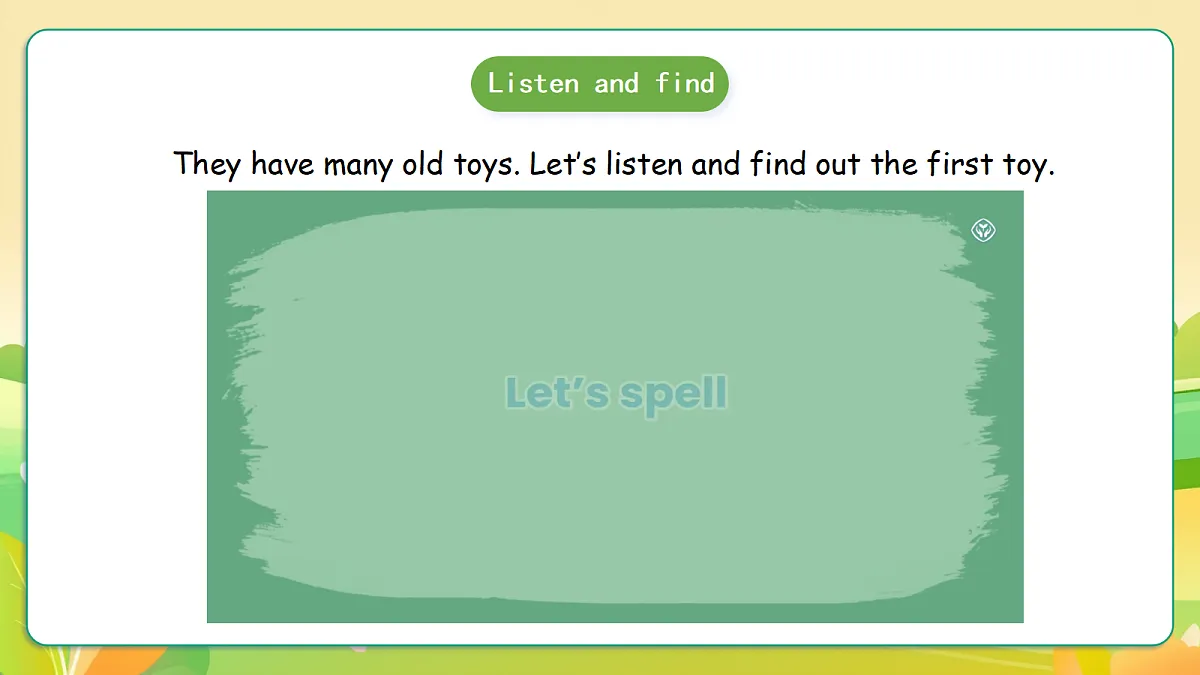 人教版(PEP)英语三下Unit5 Old things Part A let's spell 课件第7页