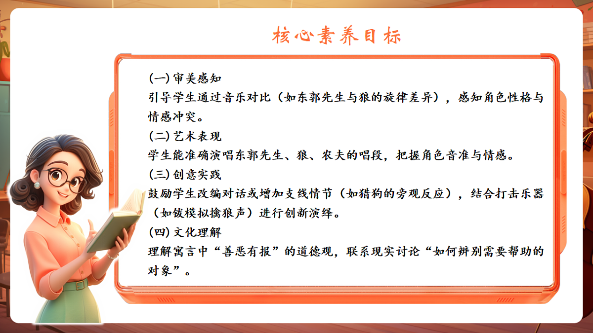 【新教材】人教版音乐三年级上册-《东郭先生与狼》第四课时-课件第3页