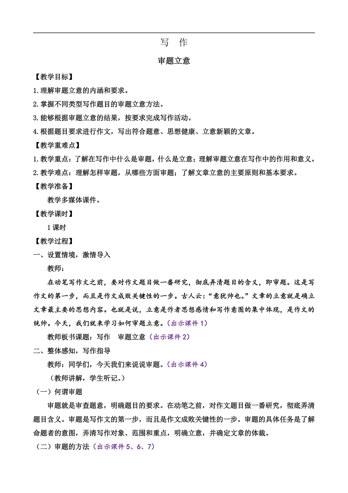 写作 审题立意第1页