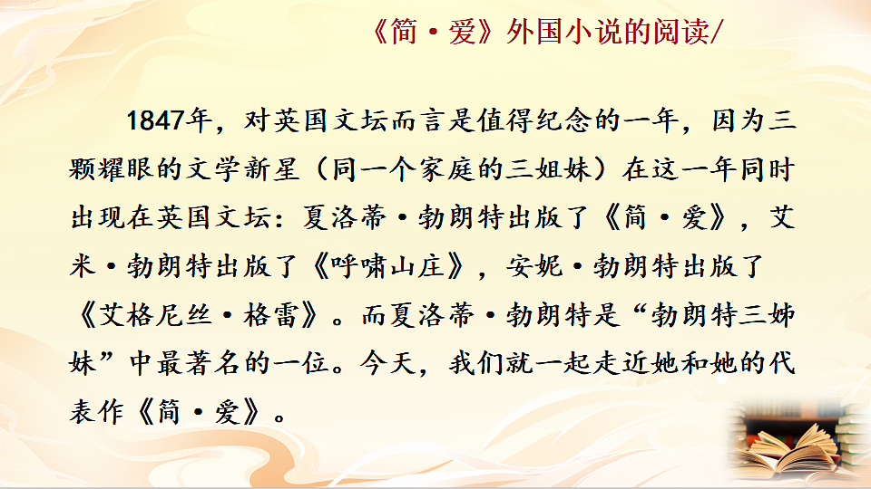 名著导读 《简·爱》外国小说的阅读第1页