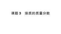初中化学人教版（2024）九年级下册（2024）溶质的质量分数作业课件ppt