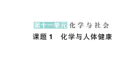 初中化学人教版（2024）九年级下册（2024）化学与人体健康作业ppt课件