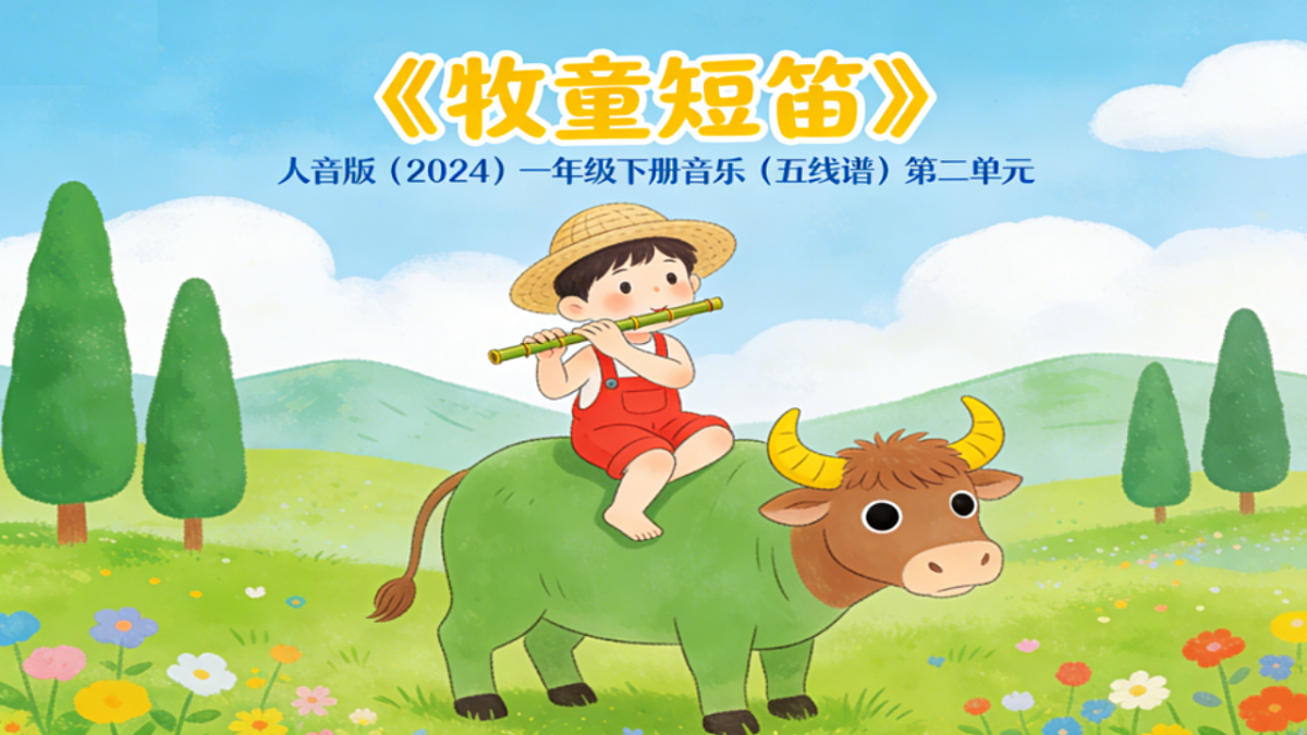 人音版(2024)一年级下册音乐(五线谱)第二单元《牧童短笛》课件第1页