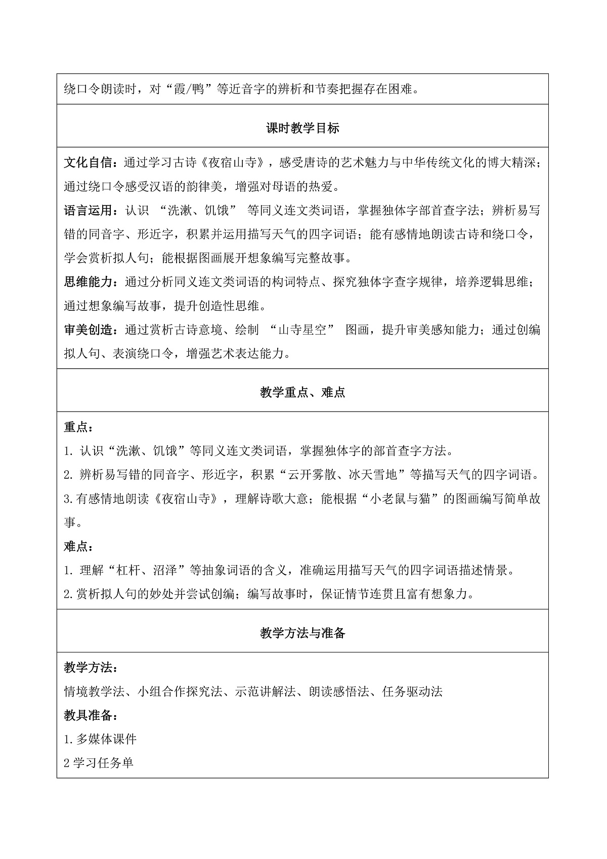 语文园地七(教学设计)第2页