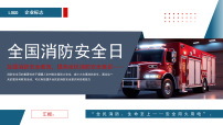 红蓝简约风全国消防安全日 课件