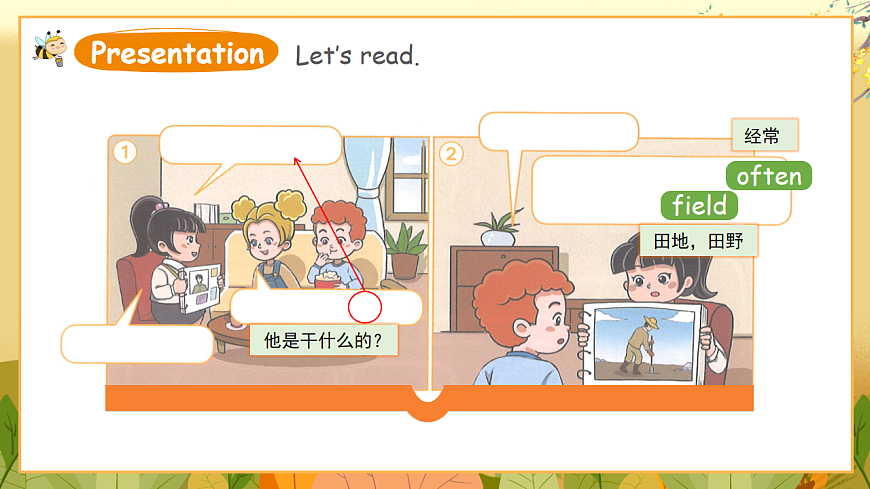 外研版(三起)英语四下 U1《People at work》第2课时 Start up 课件第7页