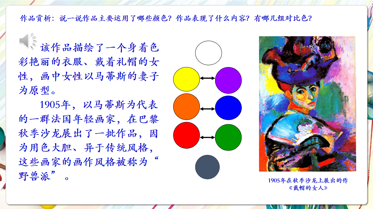 人美版美术五下第二课 20世纪的艺术大师——马蒂斯 课件第7页
