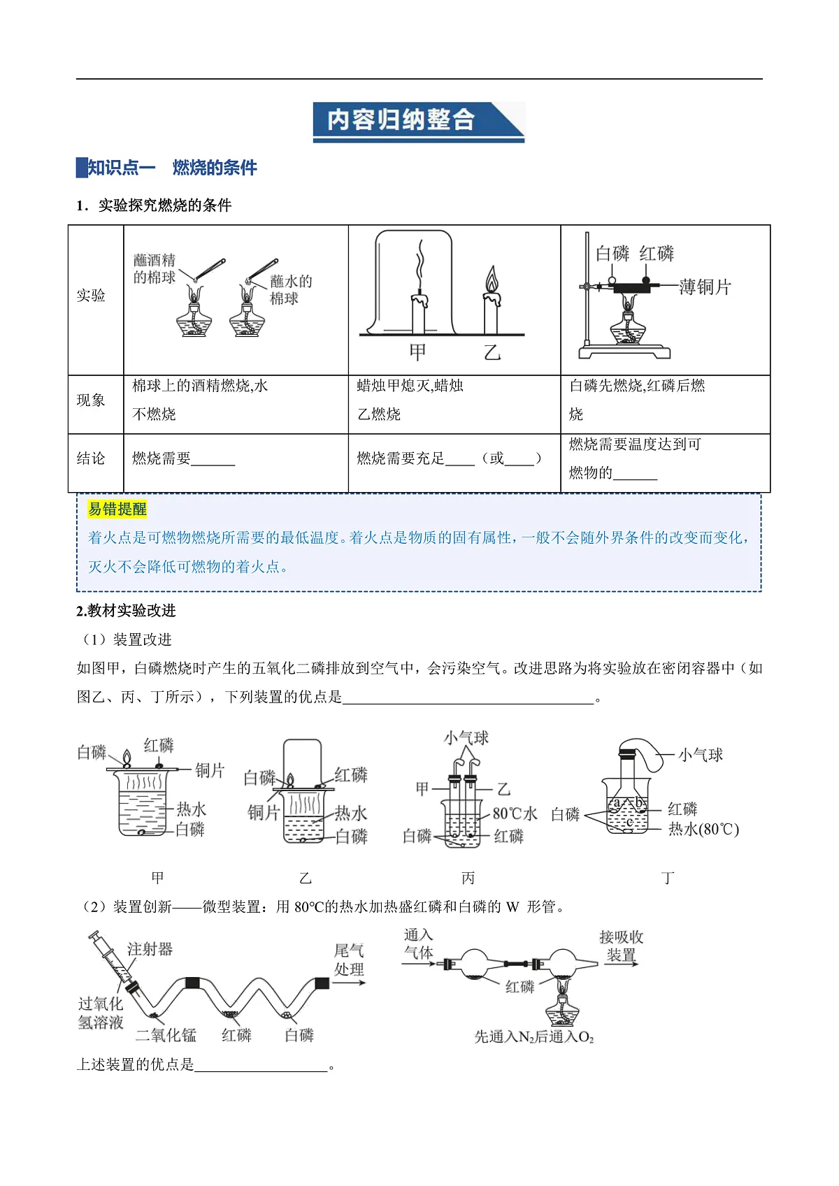 第六单元 控制燃烧(复习讲义)(原卷版)第2页