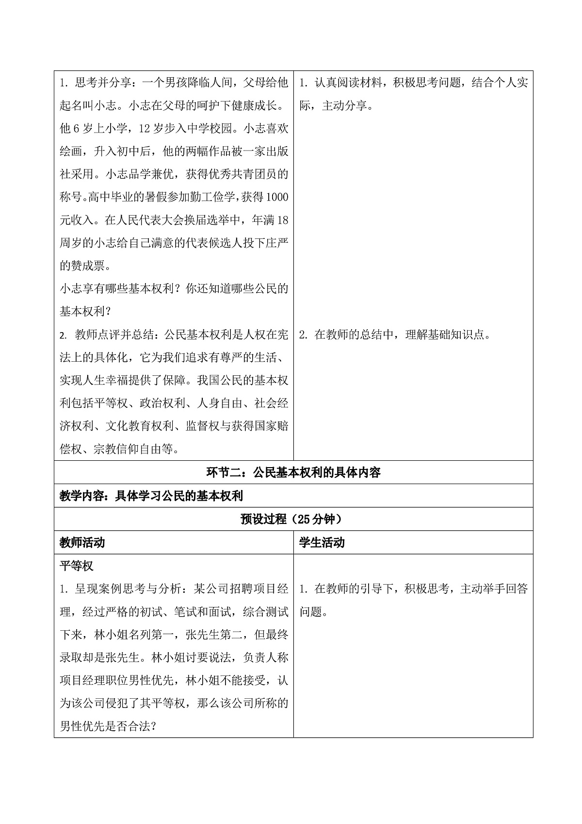 3.1《公民基本权利》教学设计第2页