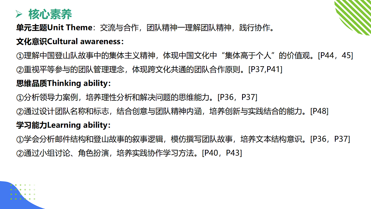 【核心素养】2026春新外研8下英语《Unit 3 What makes a great team 04Presenting ideas》 课件第5页