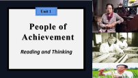 人教版 (2019)选择性必修 第一册Unit 1 People of Achievement教案配套ppt课件