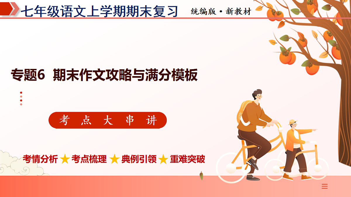 专题06 期末作文攻略与满分模板(期末复习课件)七年级语文上学期新教材统编版第1页