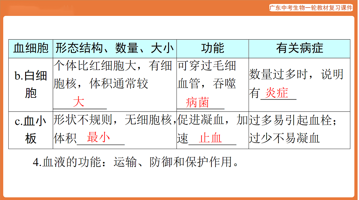第一部分 主题五 第13讲 人体内物质的运输-课件 2026年广东中考生物一轮复习(含答案解析)第6页