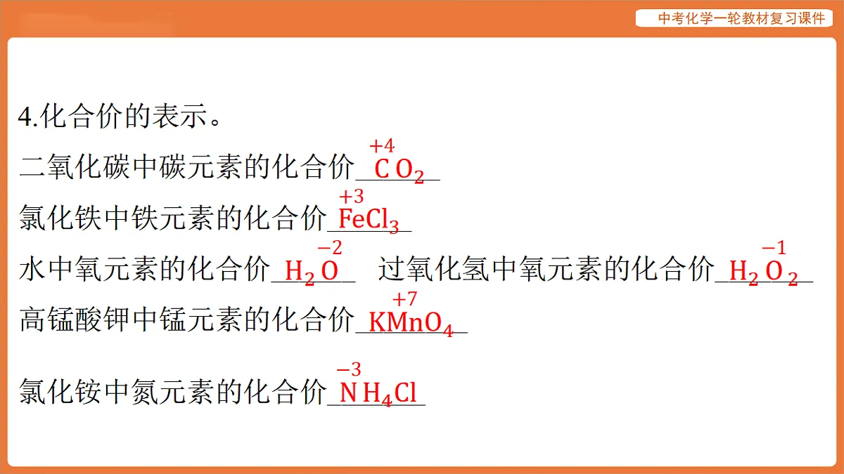 学习主题一 物质的组成与结构 重点专题一 化学用语-课件 2026年中考化学一轮复习(含答案解析)第7页