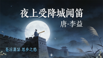 人教部编版（2024）第三单元课外古诗词诵读夜上受降城闻笛/李益背景图ppt课件