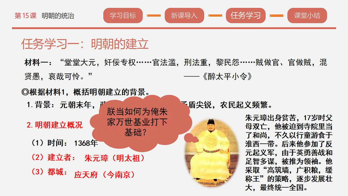 人教版初中历史七年级下册(2024)第15课 明朝的统治 课件第5页