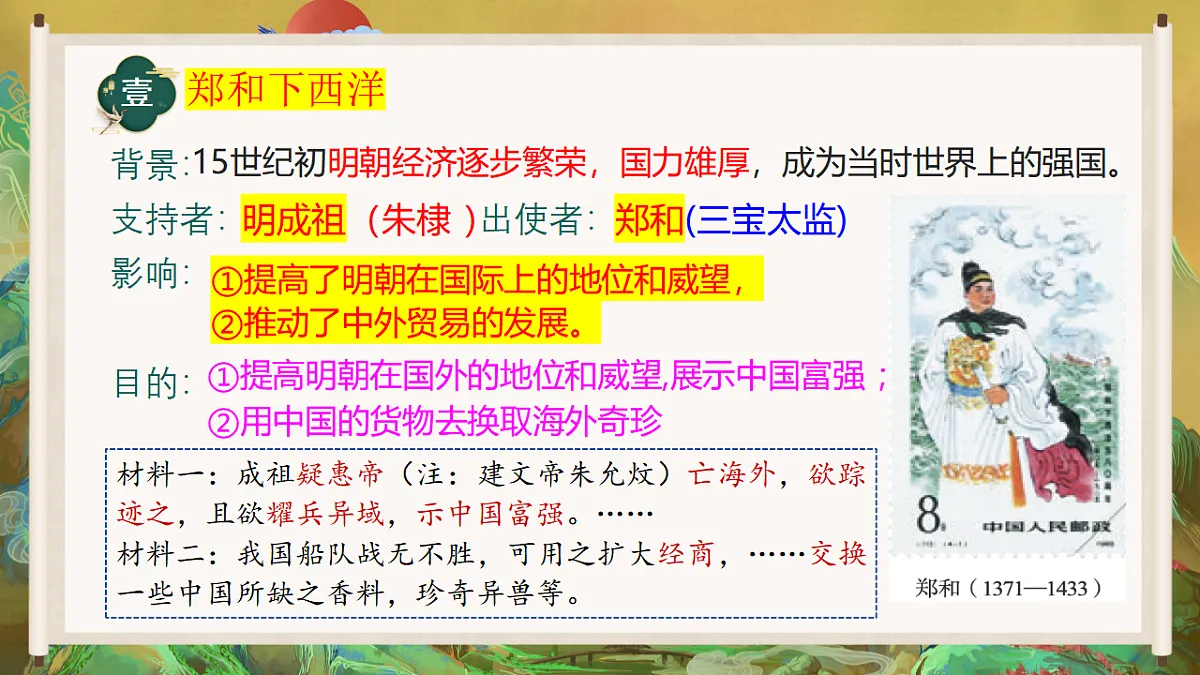 人教版初中历史七年级下册(2024)第16课 明朝的对外关系 课件第4页