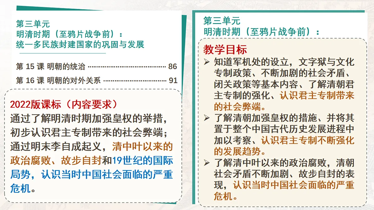 人教版初中历史七年级下册(2024)第19课 清朝君主专制的强化 课件第1页