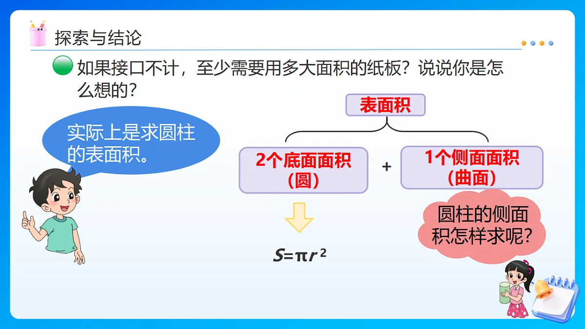 【任务型备课】北师大版数学六年级下册-1.2 圆柱的表面积(课件)第8页