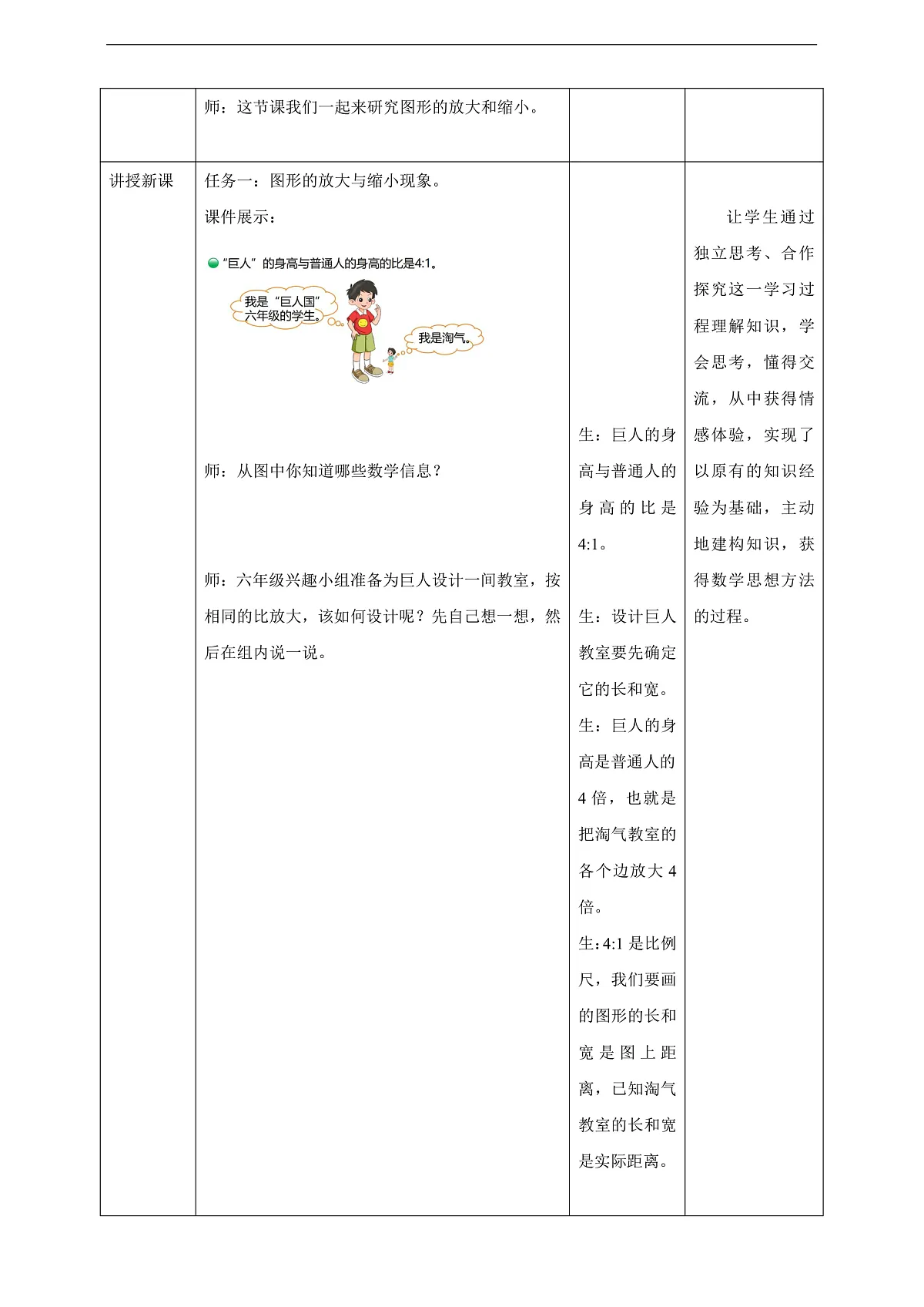 【任务型备课】北师大版数学六年级下册-2.4 图形的放大与缩小(教学设计)第2页