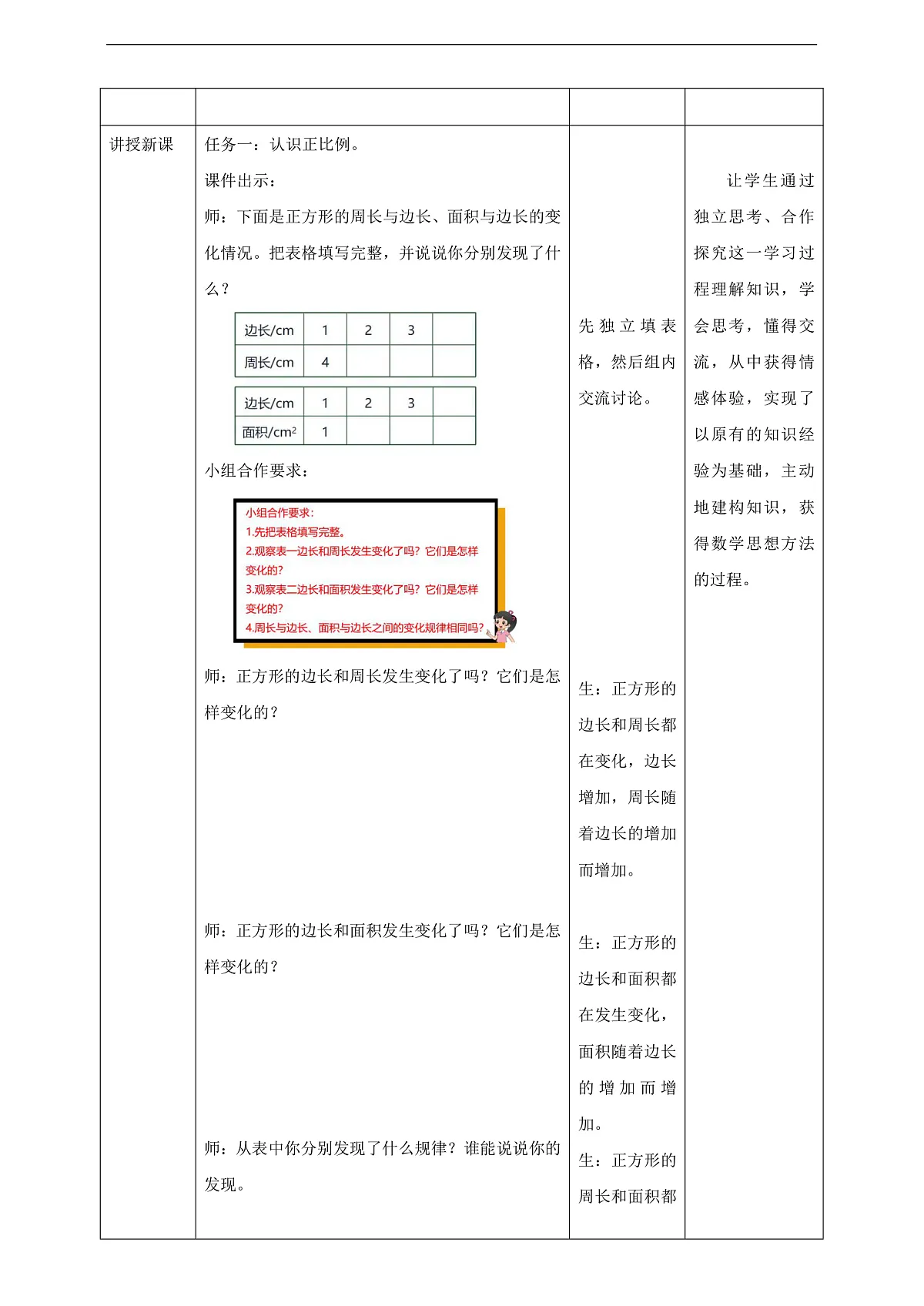 【任务型备课】北师大版数学六年级下册-4.2 正比例 (教学设计)第2页