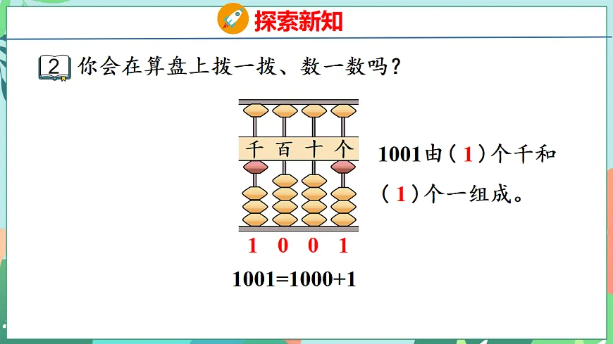 26春苏教版二年级下册数学5.2 四位数的组成 课件第8页