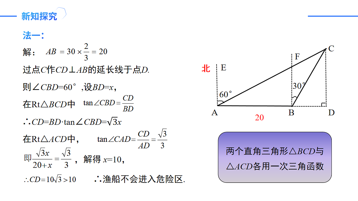 第二十八章 28.2.2(第3课时)利用方位角、坡度角解直角三角形(培优教学课件)-2025-2026学年九年级数学下册(人教版)第7页