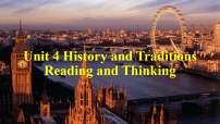人教版 (2019)必修 第二册Unit 4 History and traditions备课ppt课件