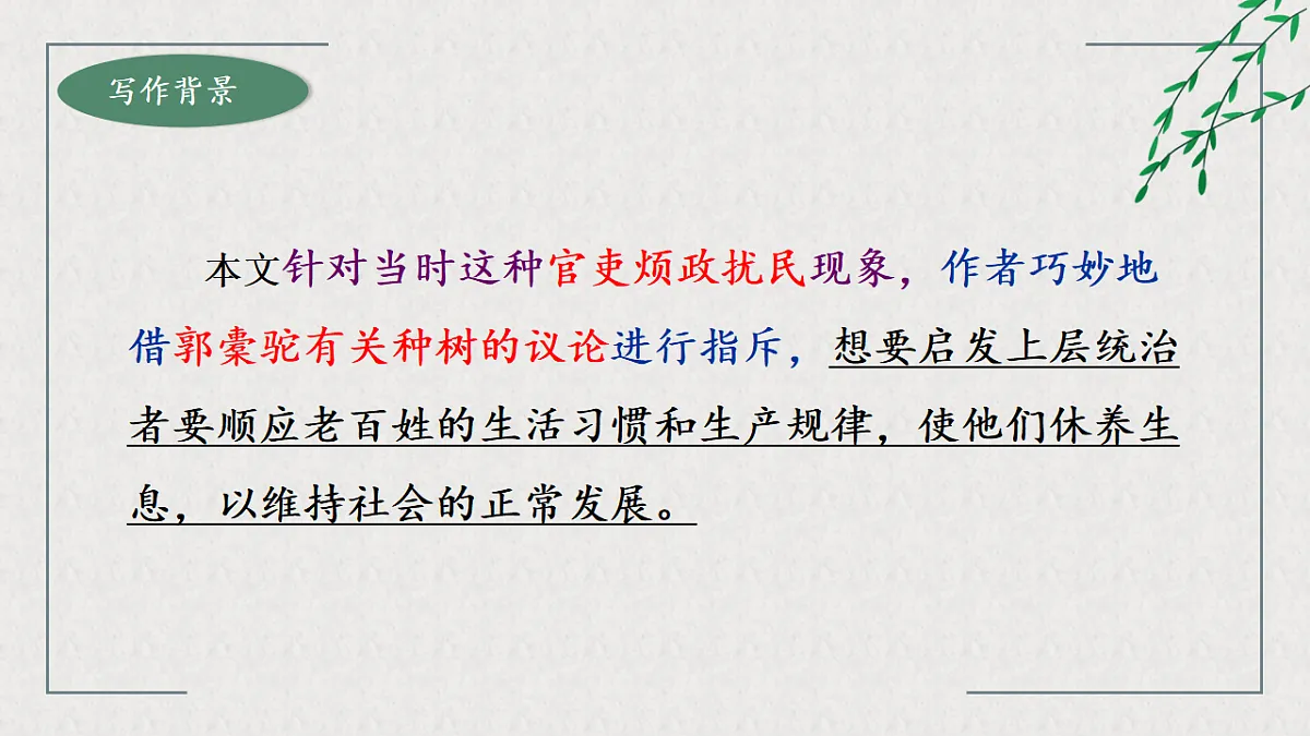 统编版高中语文选择性必修下册 11 种树郭橐驼传 课件第7页