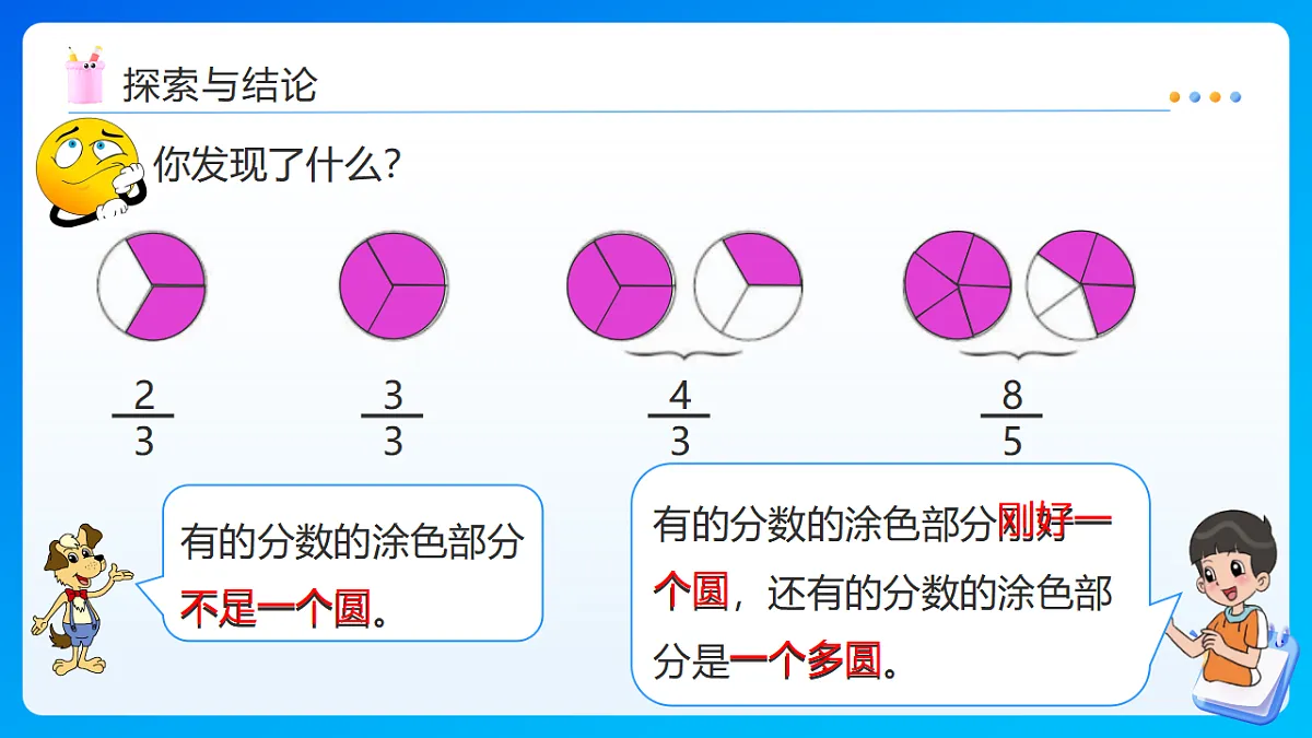 【任务型备课】西师大版五年级下册-2.3 真分数、假分数(一)(课件)第8页