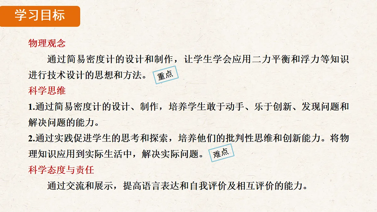 人教版八年级物理下册教学课件《10.4 跨学科实践:制作微型密度计》第2页