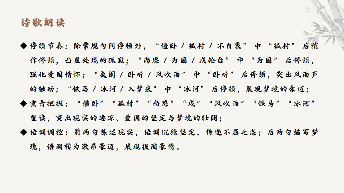 课外古诗词诵读《十一月四日风雨大作》教学课件 2025-2026学年统编版语文七年级上册 语文教学课件第8页