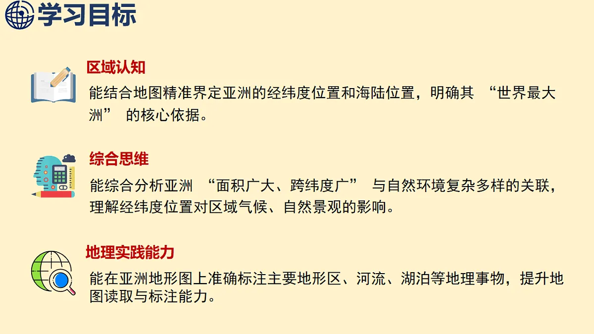 6.1.1-亚洲的自然环境特征-面积最大的大洲 课件 2025-2026学年度商务星球版地理七年级下册第2页