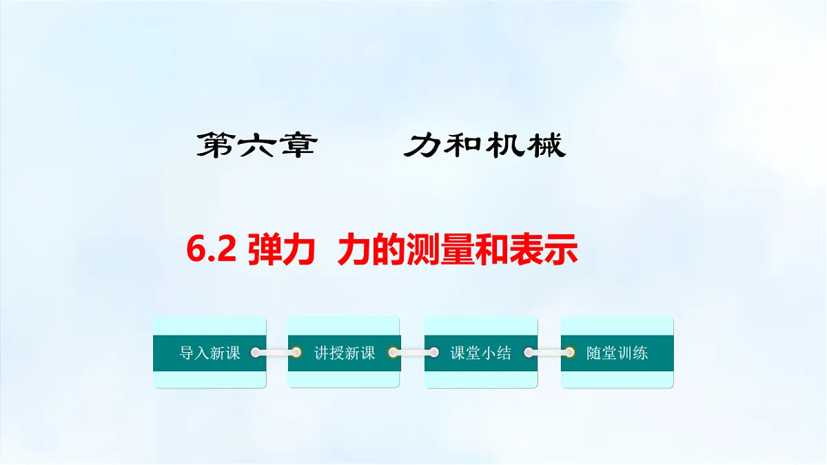 沪粤版八年级物理下册教学课件《6.2 弹力 力的测量和表示》第1页