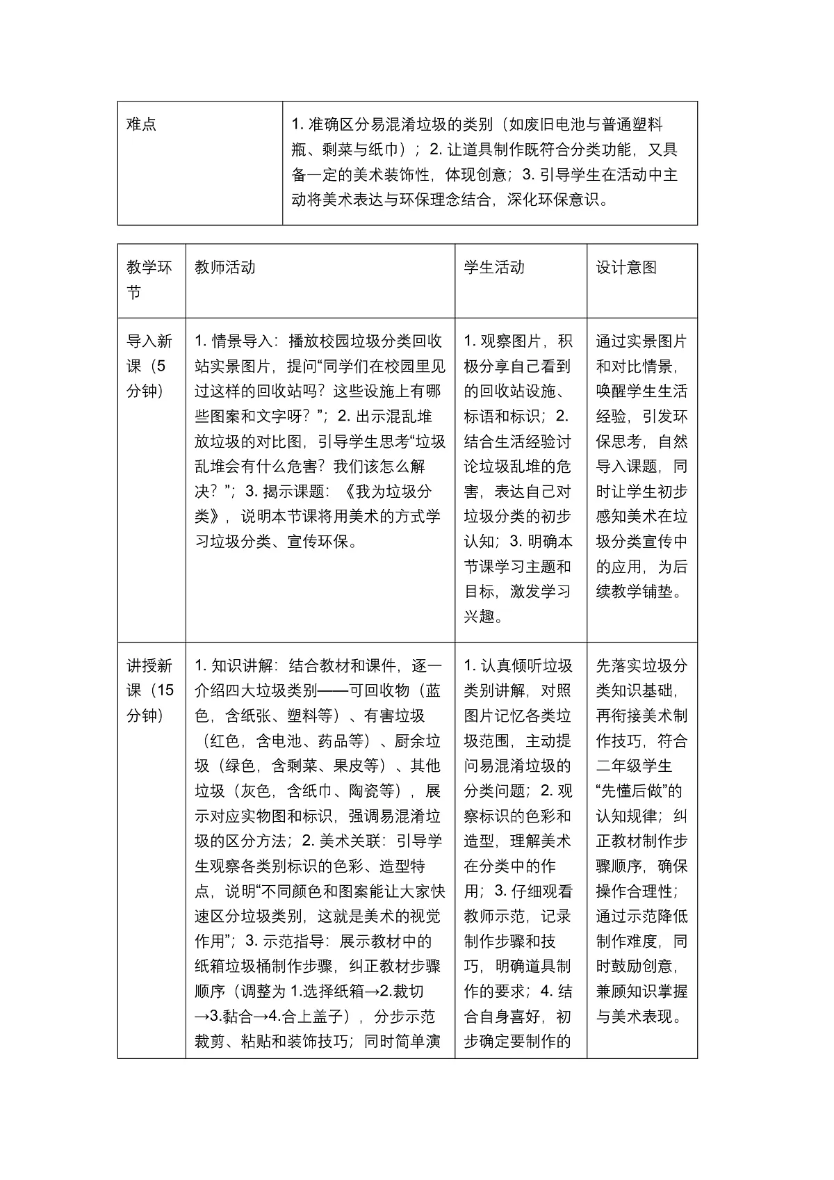 《我为垃圾分类》教学设计 第2页