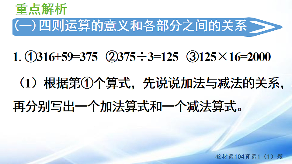 人教版四年级数学下册总复习第1课时 四则运算的意义及其关系、运算定律课件第8页