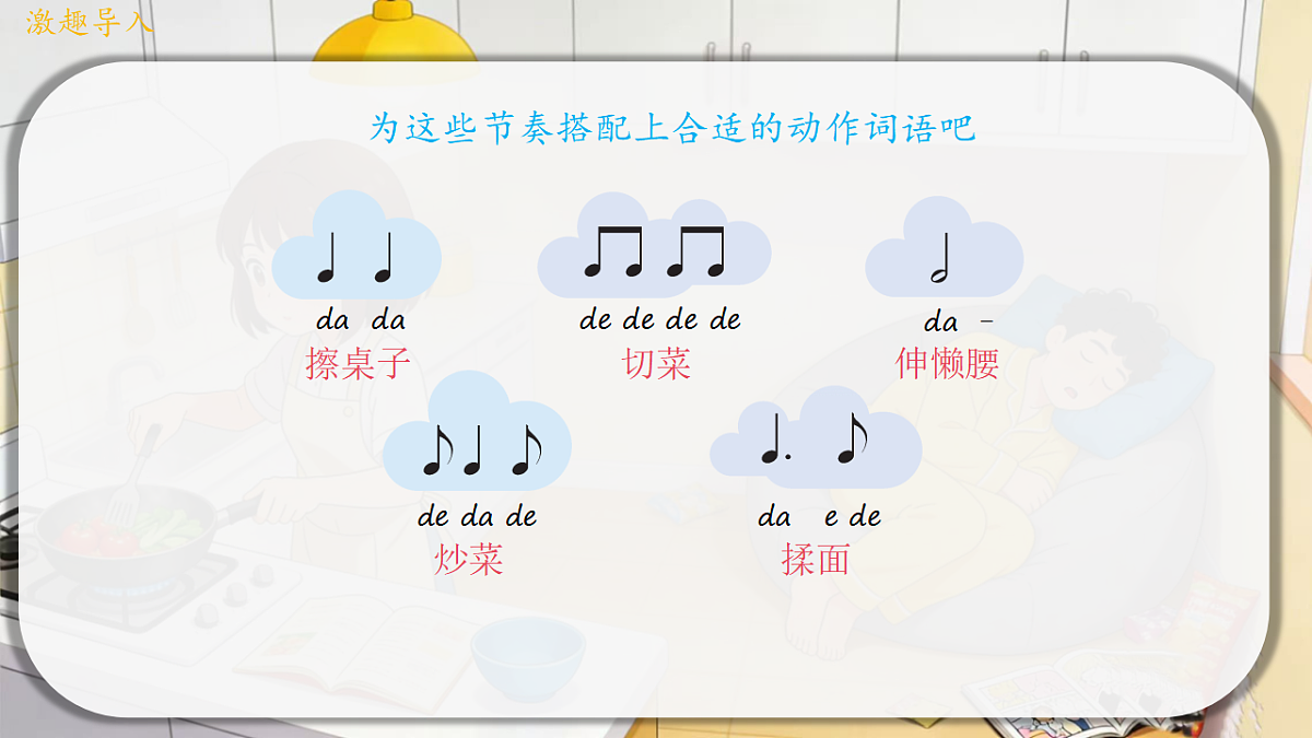 人教版(2024)五线谱版 小学一年级下册 第五单元 小小歌唱家《勤快人和懒惰人》课件第5页