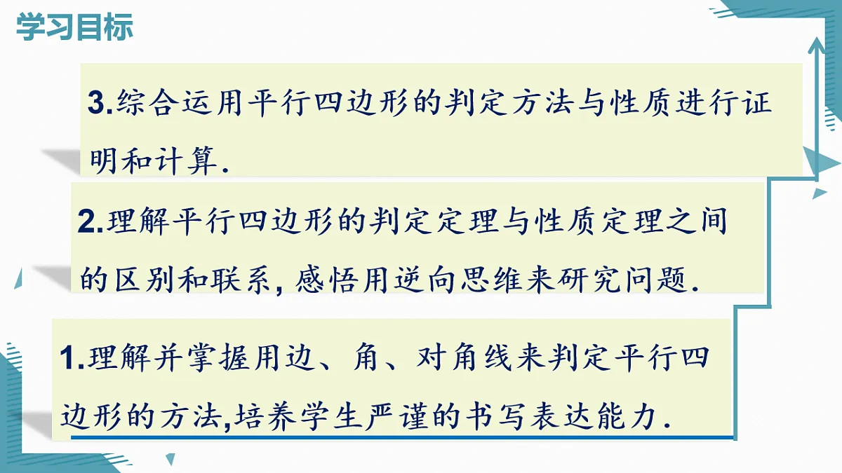 2026学年新人教版初中数学八年级下册21.2.2平行四边形的判定(第1课时)课件pptx第2页