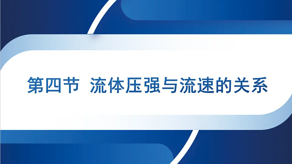 沪科版八年级物理全册课件《第八章 第四节 流体压强与流速的关系》第1页