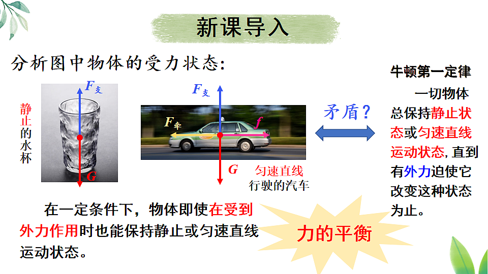 沪科版八年级物理全册课件《第七章 第三节 二力平衡》第3页