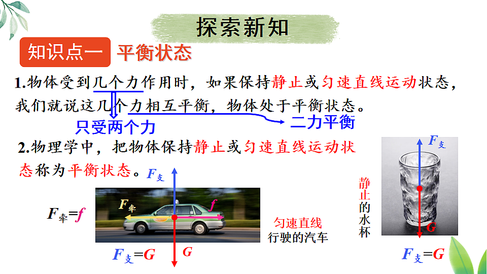 沪科版八年级物理全册课件《第七章 第三节 二力平衡》第4页