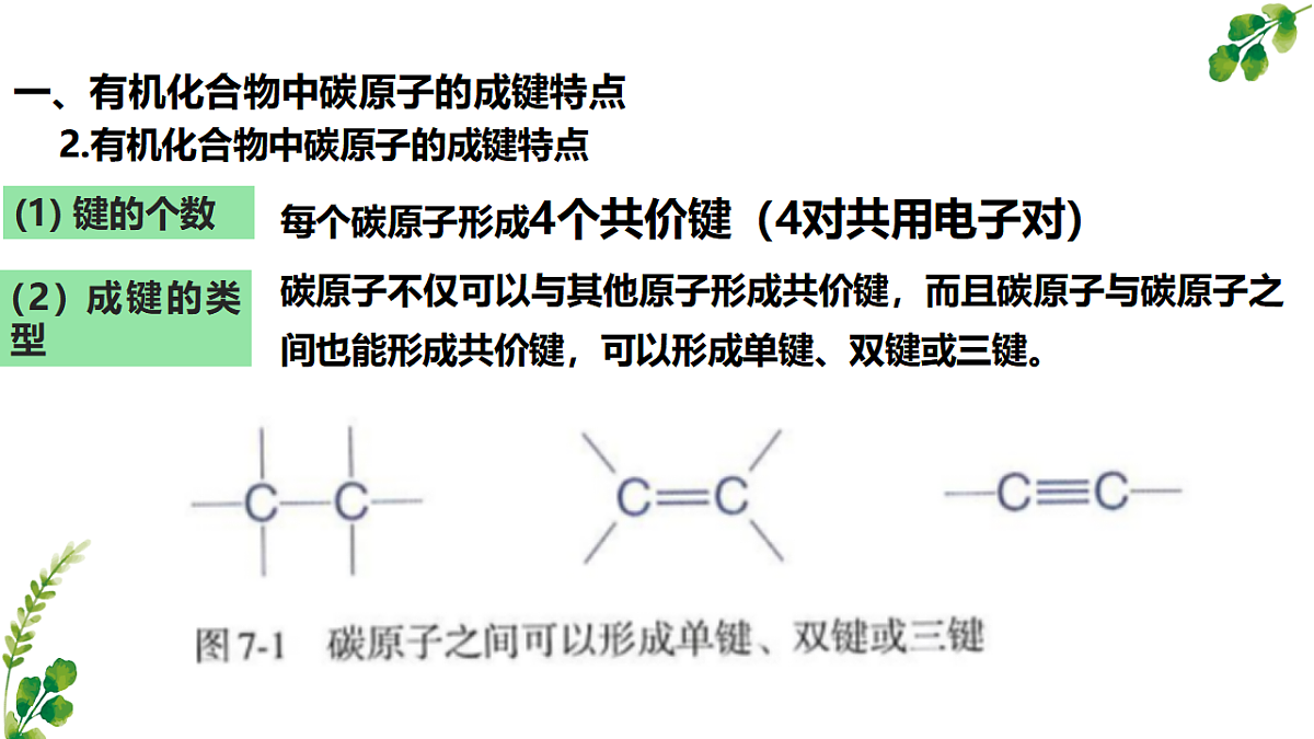 2025-2026学年高一下学期化学人教版必修第二册课件 7.1.3认识有机物的结构第一课时第7页