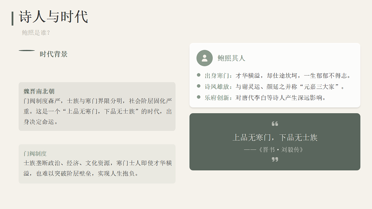 2026年统编版语文选择性必修下册古诗词诵读《拟行路难》教学课件第5页