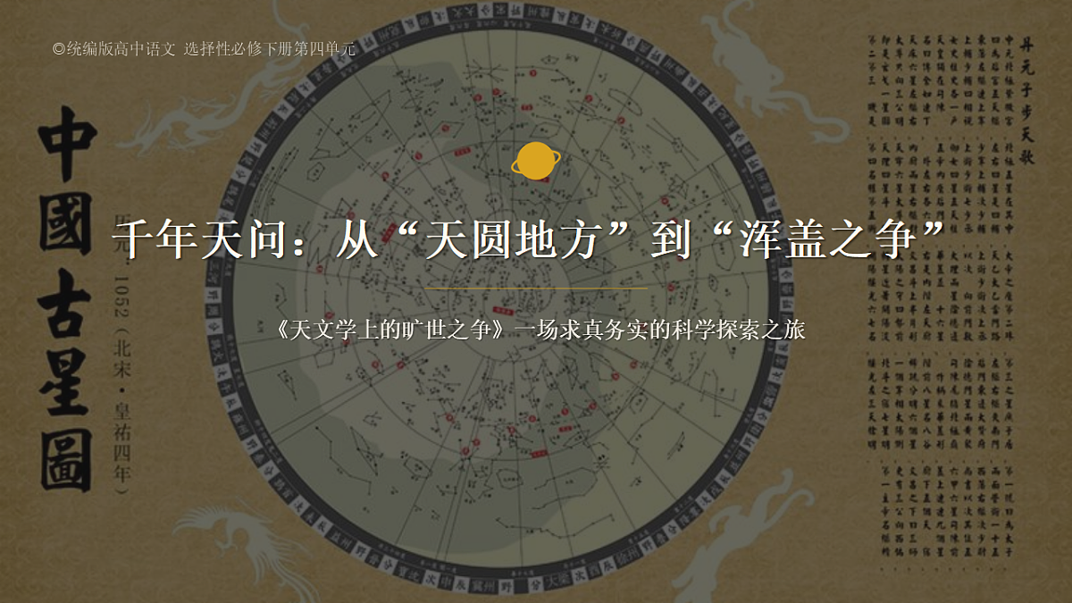 2026年统编版语文选择性必修下册第四单元14《天文学上的旷世之争》教学课件第1页