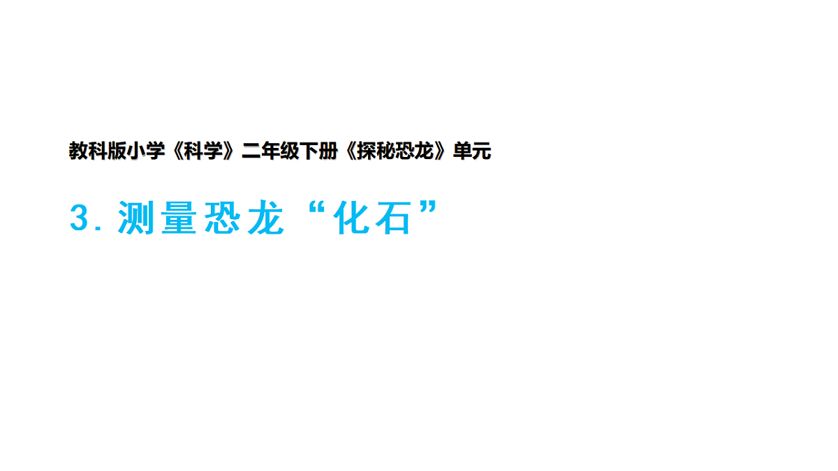3.《测量恐龙”化石“》课件第1页