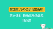 辽宁省2025中考数学第四章几何初步与三角形第十九课时锐角三角函数及其应用讲课件