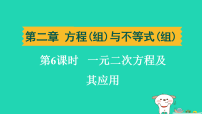 辽宁省2025中考数学第二章方程(组)与不等式(组)第六课时一元二次方程及其应用讲课件