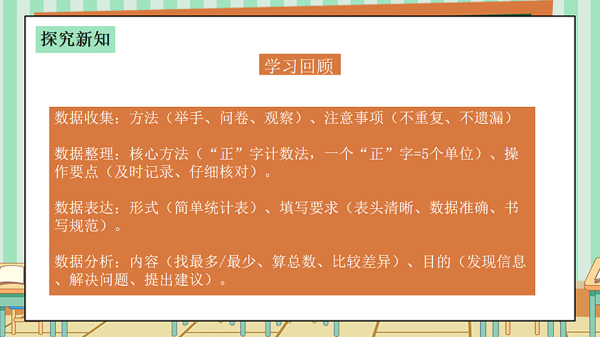 西师版小学三年级下册数学第六单元6.3《总复习—数据的收集与整理》课件第6页