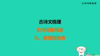 福建省2025中考语文1古诗文梳理_古诗词曲阅读9爱情相思类练课件（含答案）